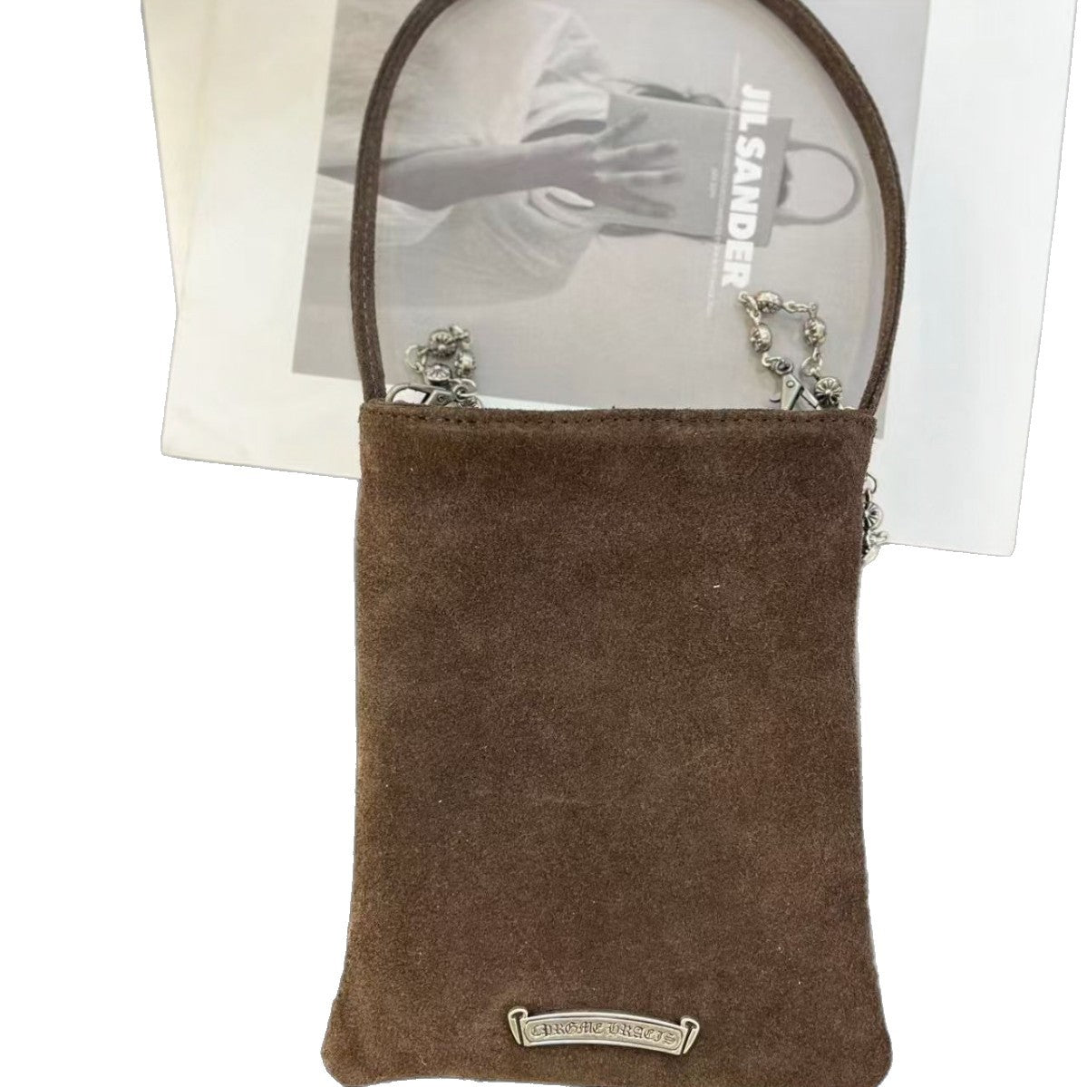 Beautiful Women's Solid Color Chain Mobile Handbags