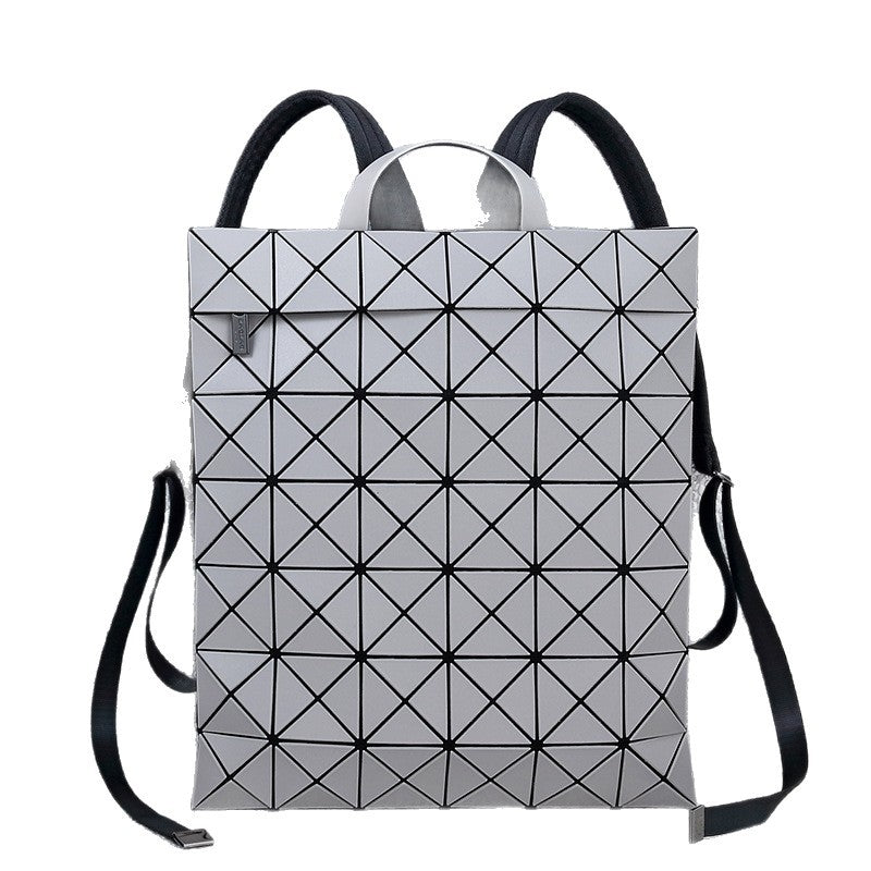 Women's & Men's & Geometric Rhombus Plaid Flat Computer Backpacks
