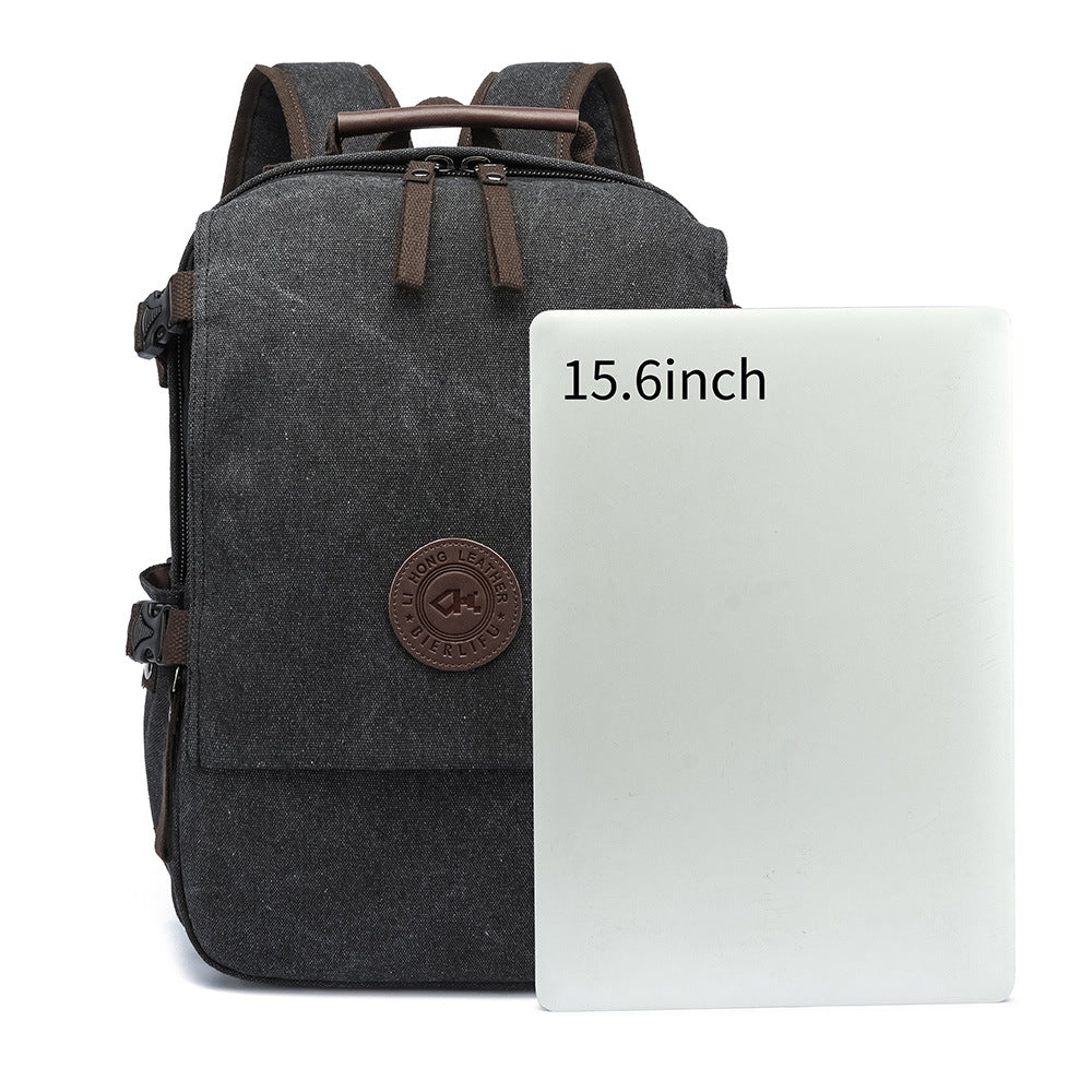 Vintage Flip Fashion Canvas Leisure Computer Backpacks