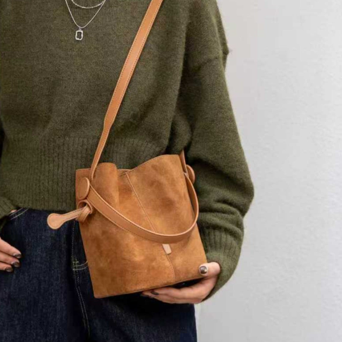 Women's Matte Leather Fashion Solid Color Crossbody Bags