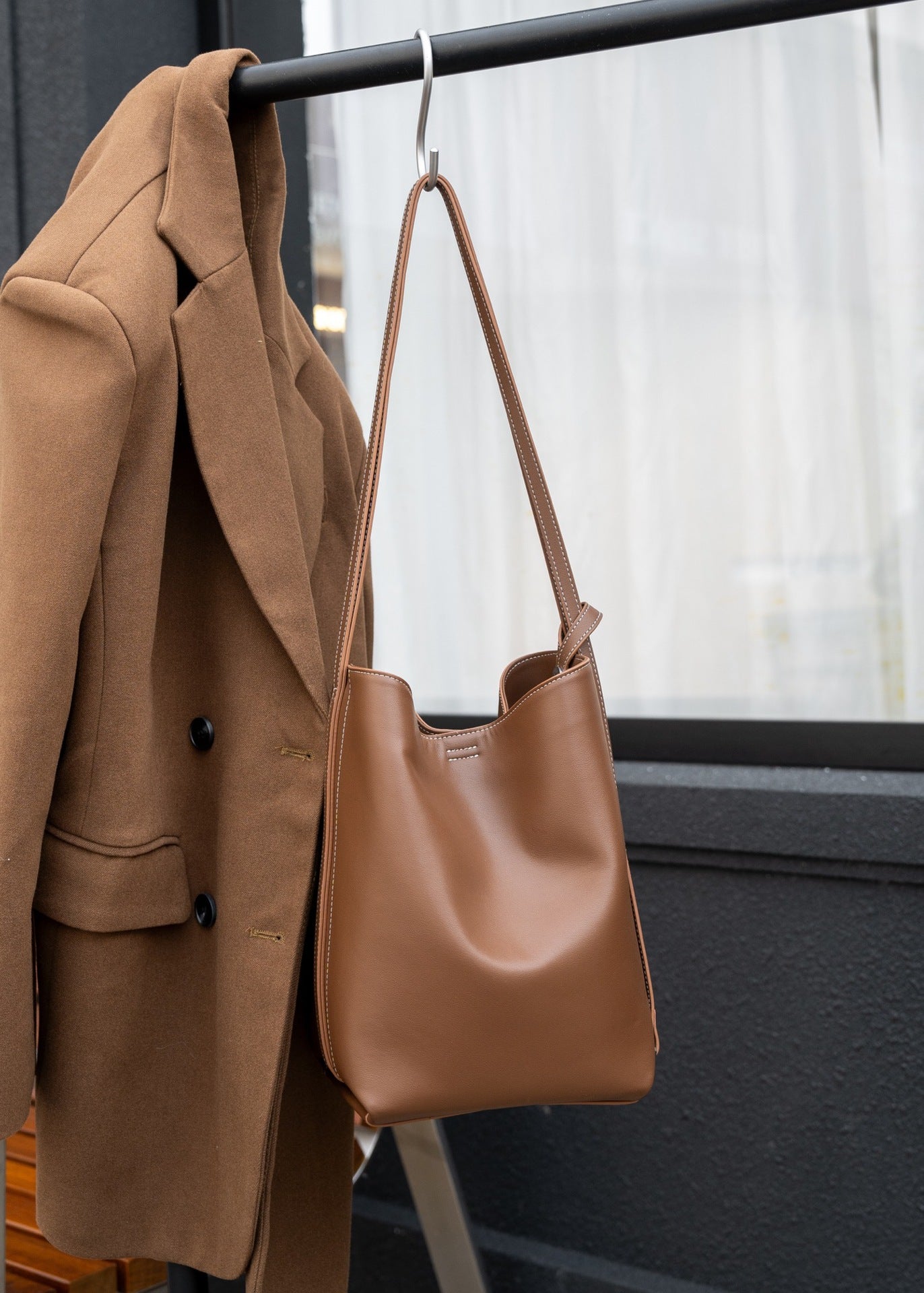 Innovative Leather One High-grade Simple Cowhide Shoulder Bags