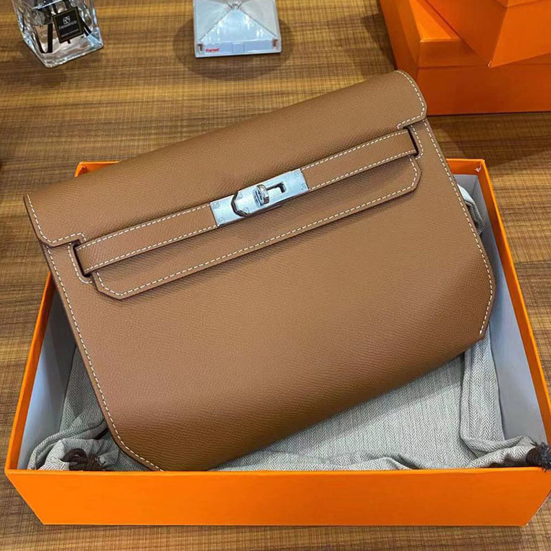 Pretty Classic Kelly Unisex Genuine Leather Crossbody Bags