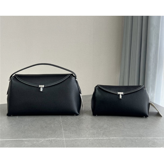 Niche Litchi Pattern Cowhide Flap Clutch Shoulder Bags