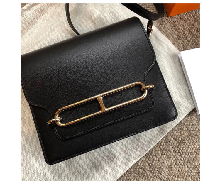 Women's High-grade Goat Pattern Cowhide Pig Nose Crossbody Bags