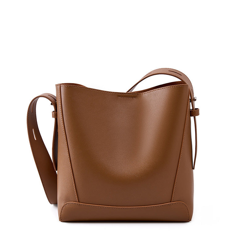 Women's Cow Leather Genuine Versatile Cowhide Shoulder Bags