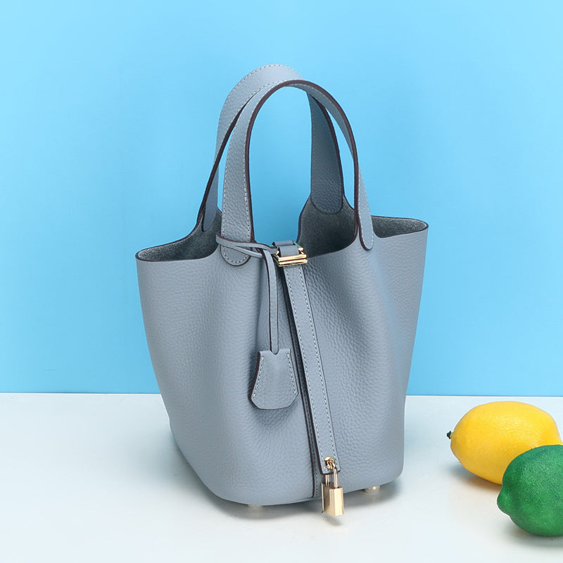 Women's Vegetable Basket Genuine Leather Fashion Soft Handbags