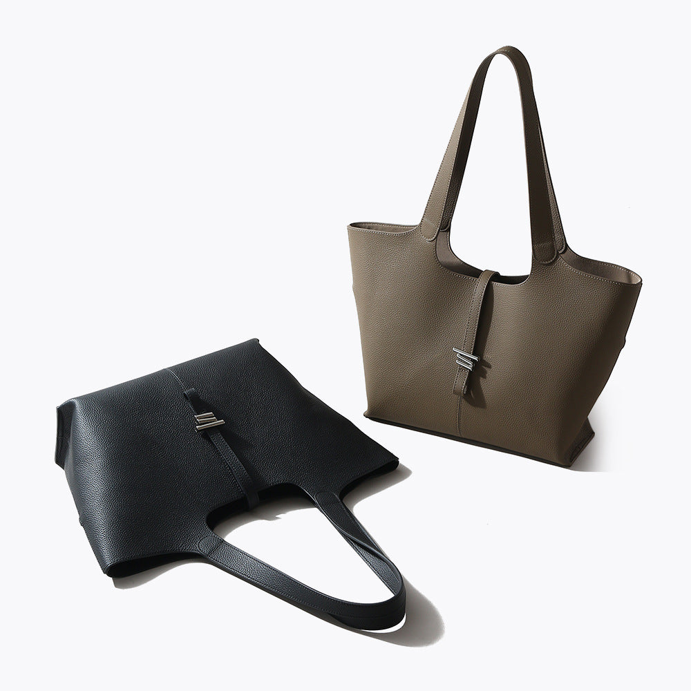 Women's Leather Autumn Portable Large Capacity Commuter Handbags