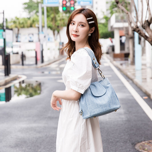 Women's Unique Graceful Denim Pocket Mummy Crossbody Bags