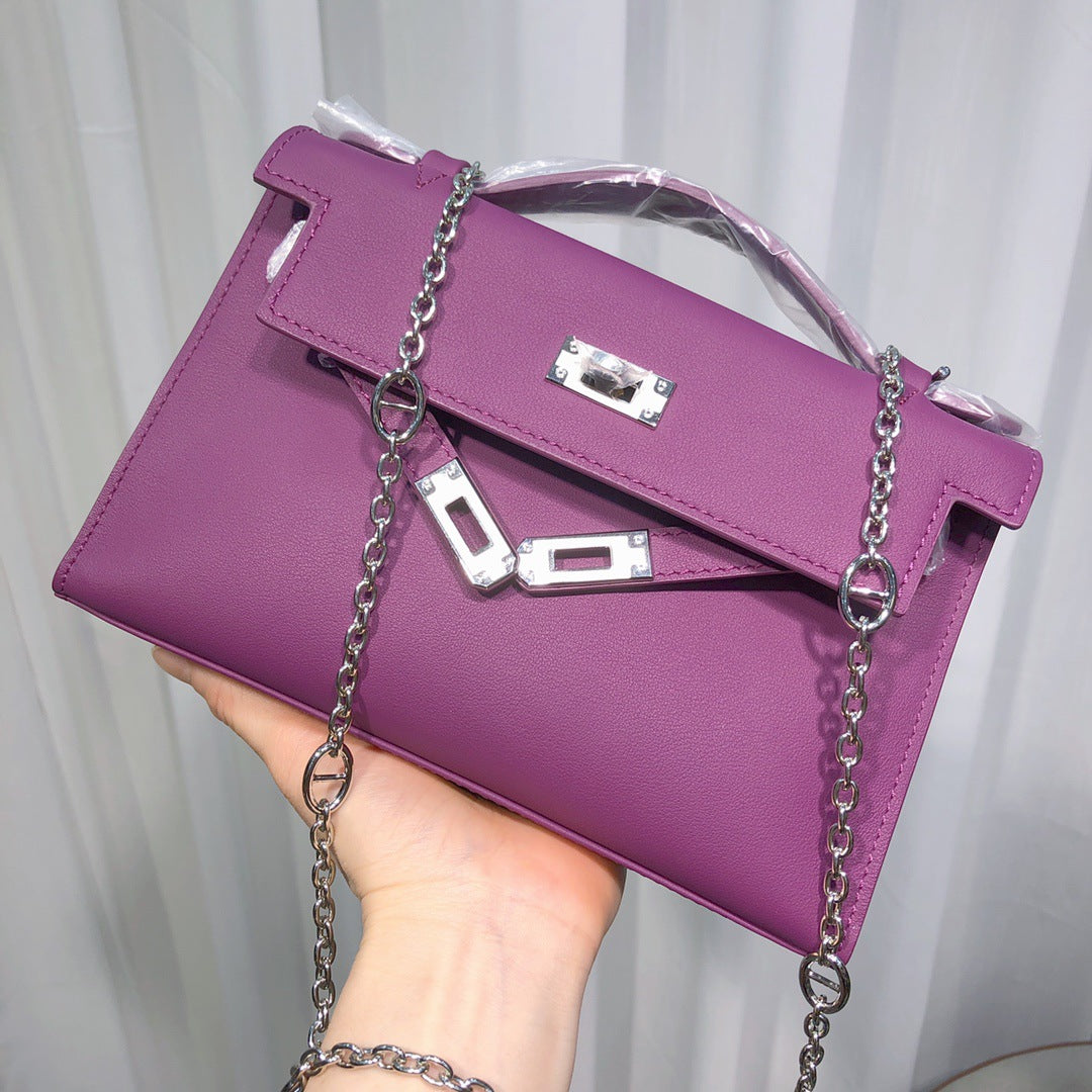 Women's Handmade Half Wax Line Kelly Generation Genuine Leather Handbags