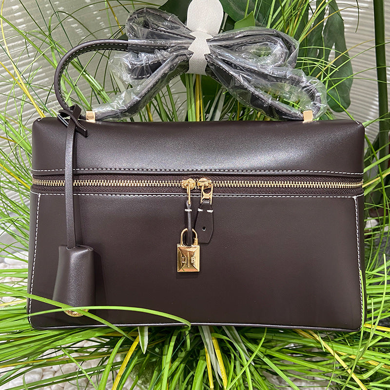 Charming Cowhide Lunch Box Portable Fashion Shoulder Bags