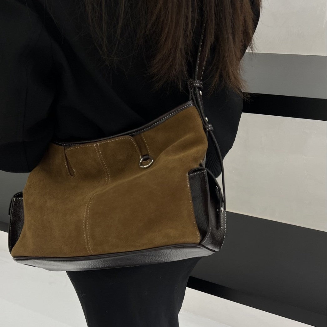 Women's Mountain Frosted Cowhide Leather Large Capacity Commuting Elegant Shoulder Bags