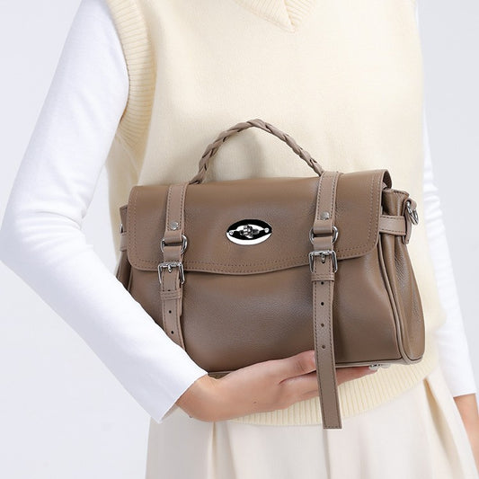 Women's Genuine Leather Advanced Natural Fall Pattern Crossbody Bags