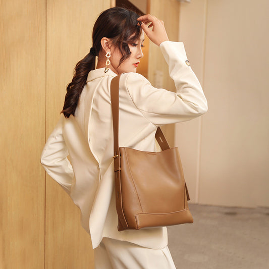 Women's High-grade Design Fashion Large Capacity Genuine Shoulder Bags