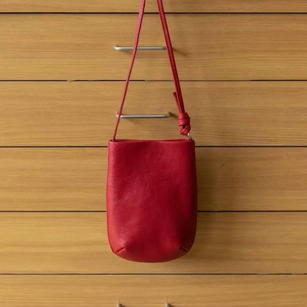 Retro Plant Leather Mini Dopamine Pier Shoulder Bags