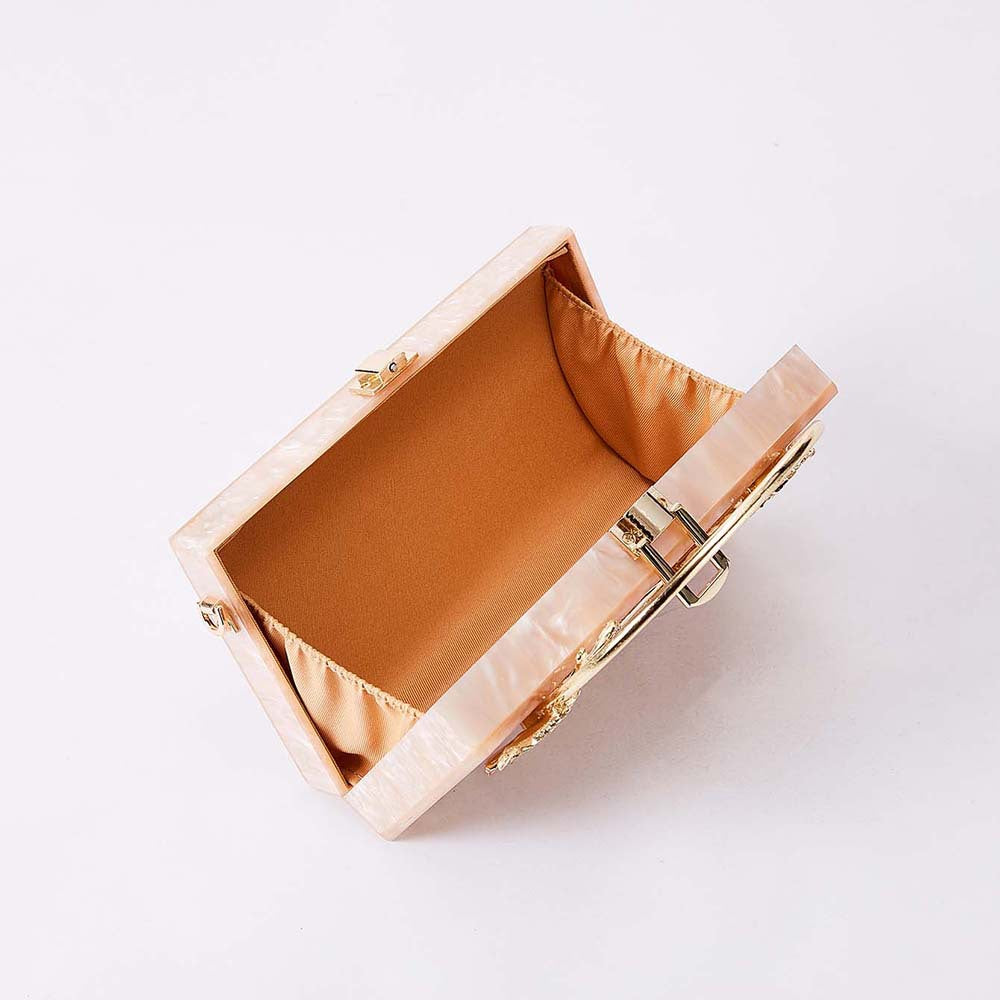 Lady's Flower Acrylic Wedding Banquet Clutch Evening Bags