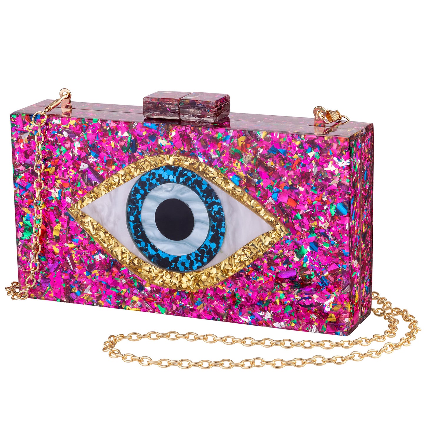 Acrylic Wedding Dinner Clutch Chain Eye Evening Bags