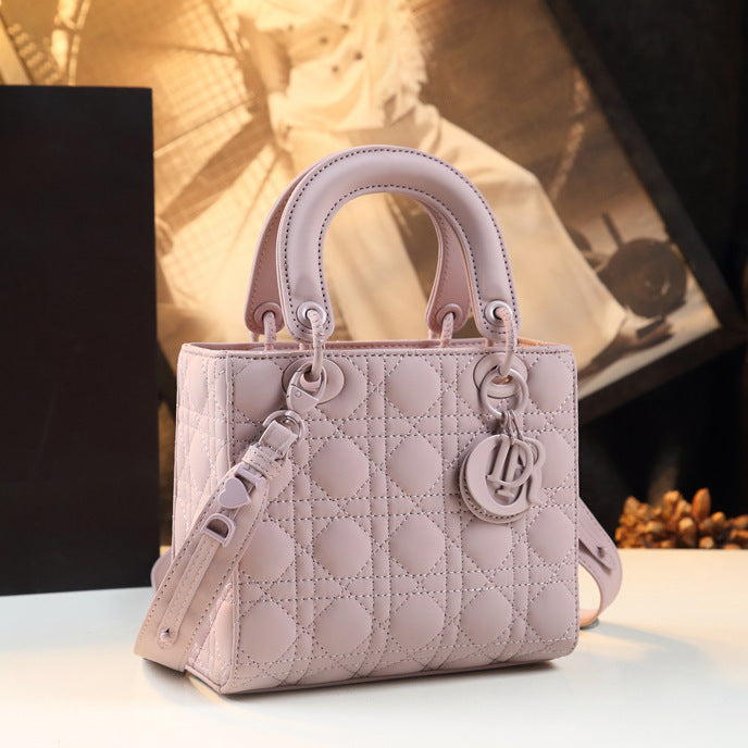 Women's Genuine Leather Diana High-grade Frosted Diamond Bags