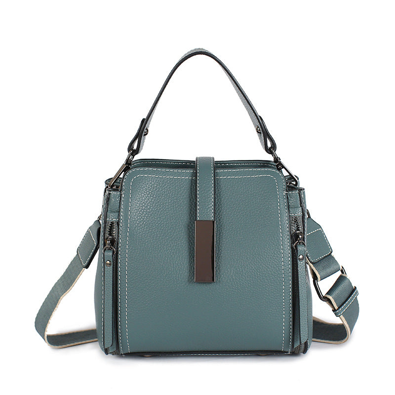 Women's Cowhide Leather High Sense Design Portable Crossbody Bags