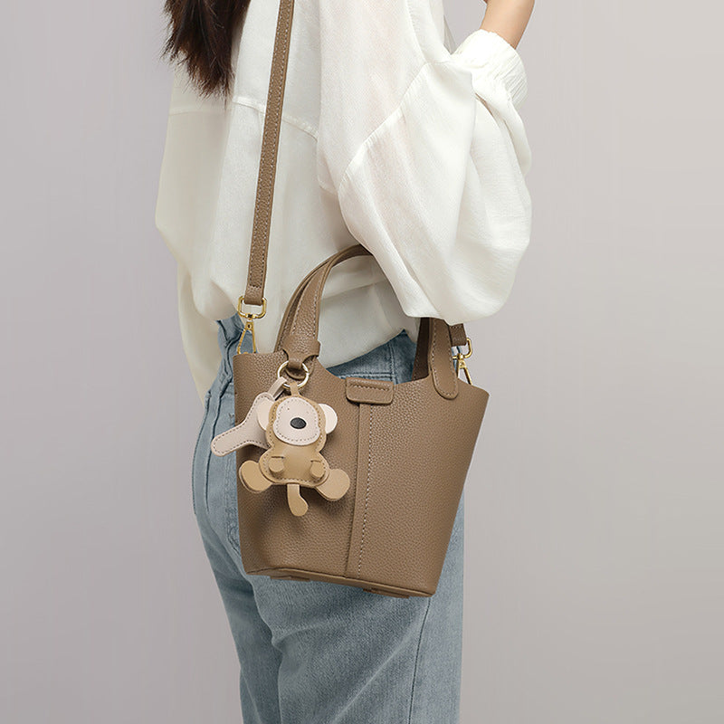 Creative Women's Genuine Leather Vegetable Basket Bags