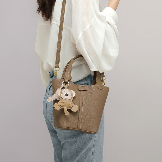 Creative Women's Genuine Leather Vegetable Basket Bags