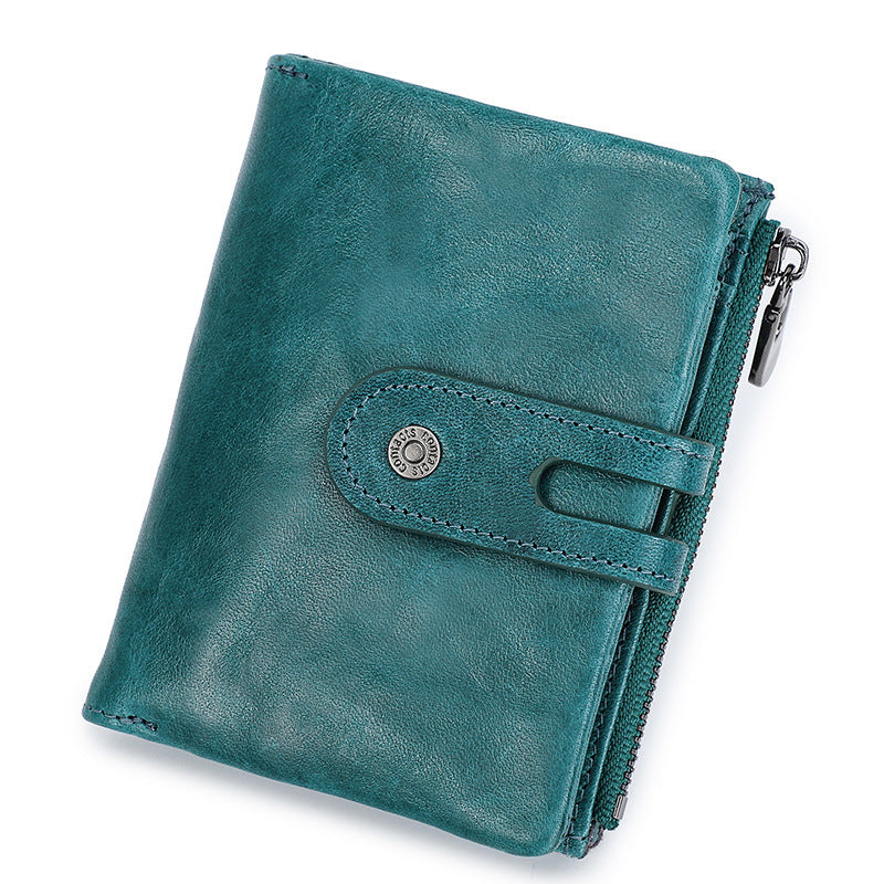 Men's Black Angel Tracker Cowhide Swiping Men's Wallets