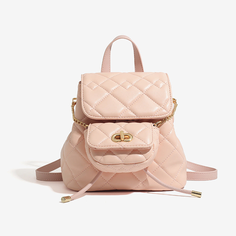 Classic Style Rhombus Design Retro Simple Female Summer Backpacks
