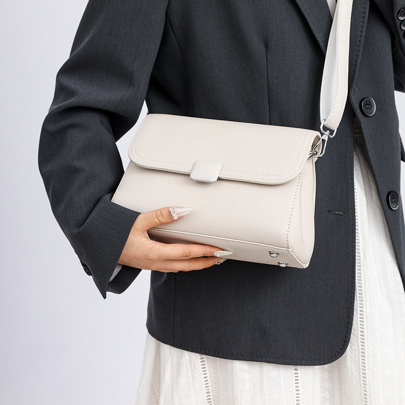 Women's Durable Genuine Leather High-grade Textured Shoulder Bags