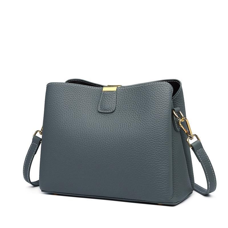 Women's First Layer Cowhide Leather Strap Large Shoulder Bags