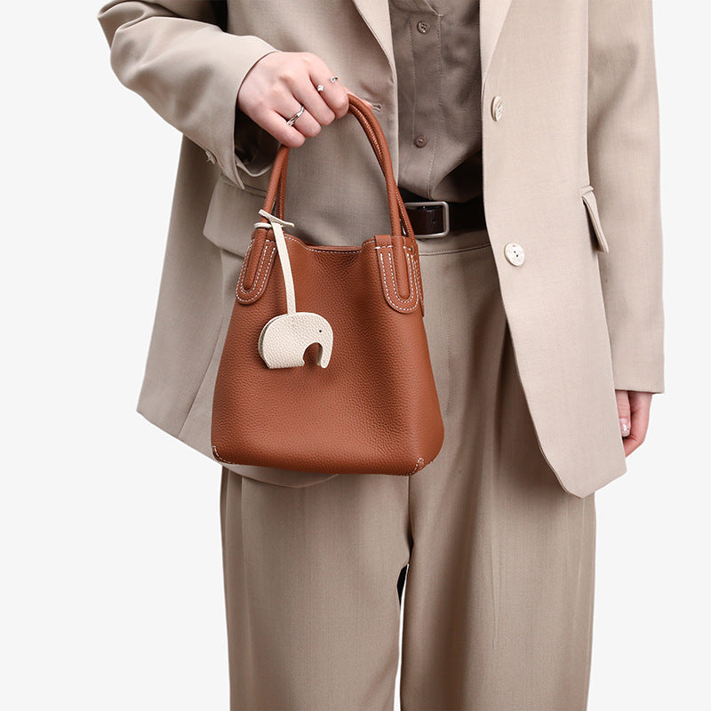 Women's Genuine Leather Vegetable Basket High-grade First Handbags