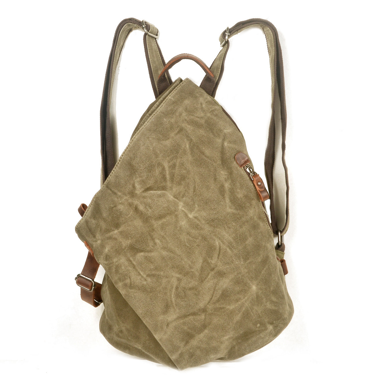 Men's Waterproof Retro Tooling Vintage Oil Wax Canvas Backpacks