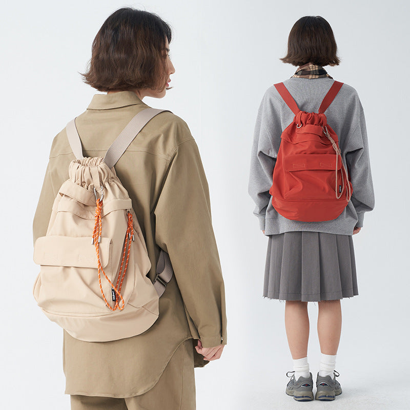 Women's & Men's & Hello Red Drawstring Large Capacity Backpacks