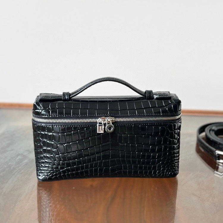 Women's Crocodile Pattern Second Generation Lunch Box Inside Outside Bags