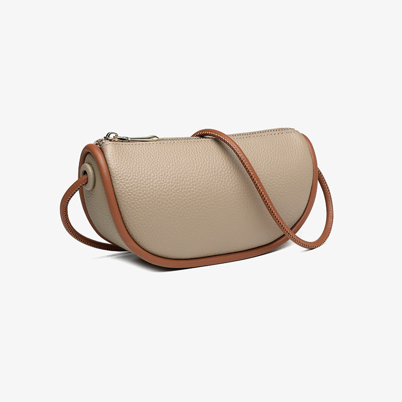 Women's Leather Simple Dumpling Niche Moon First Shoulder Bags