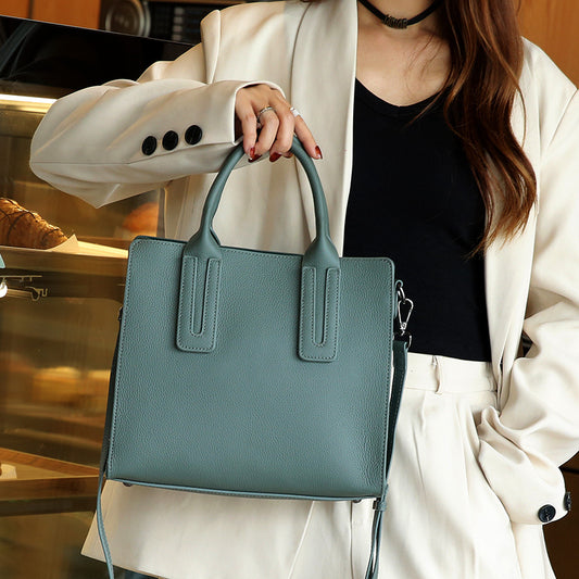 Women's Simple Elegant Leather Commuting Fashion Large Crossbody Bags