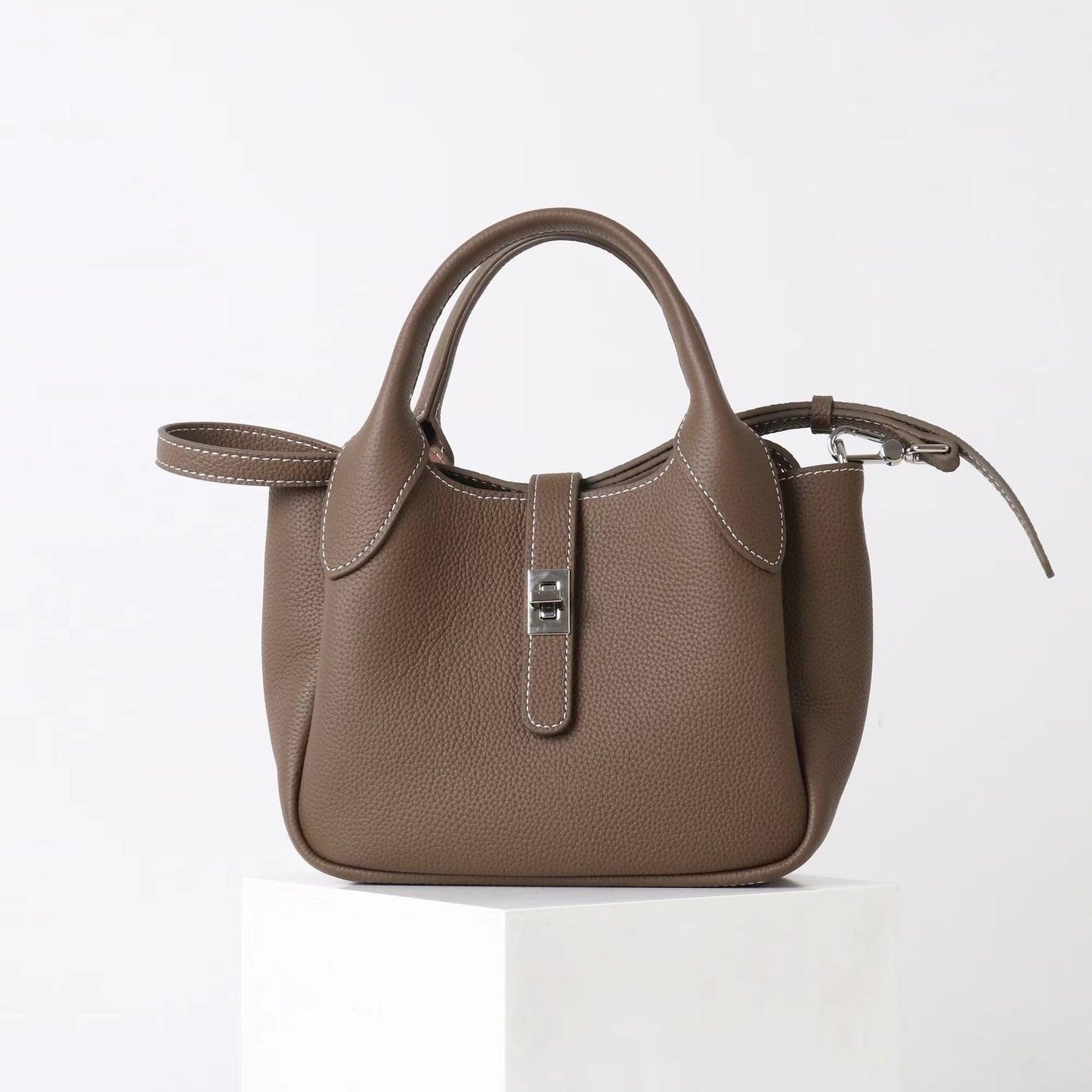 New Elegant Cowhide High-grade Vegetable Basket Crossbody Bags