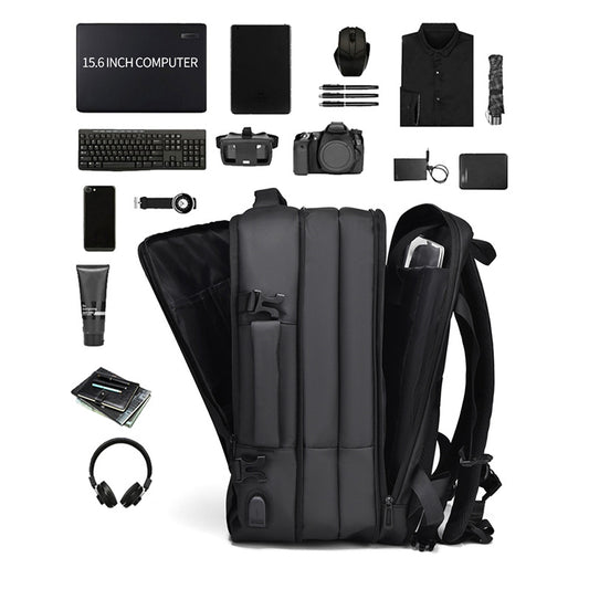 Men's Large Capacity Expansion Waterproof Business Computer Backpacks