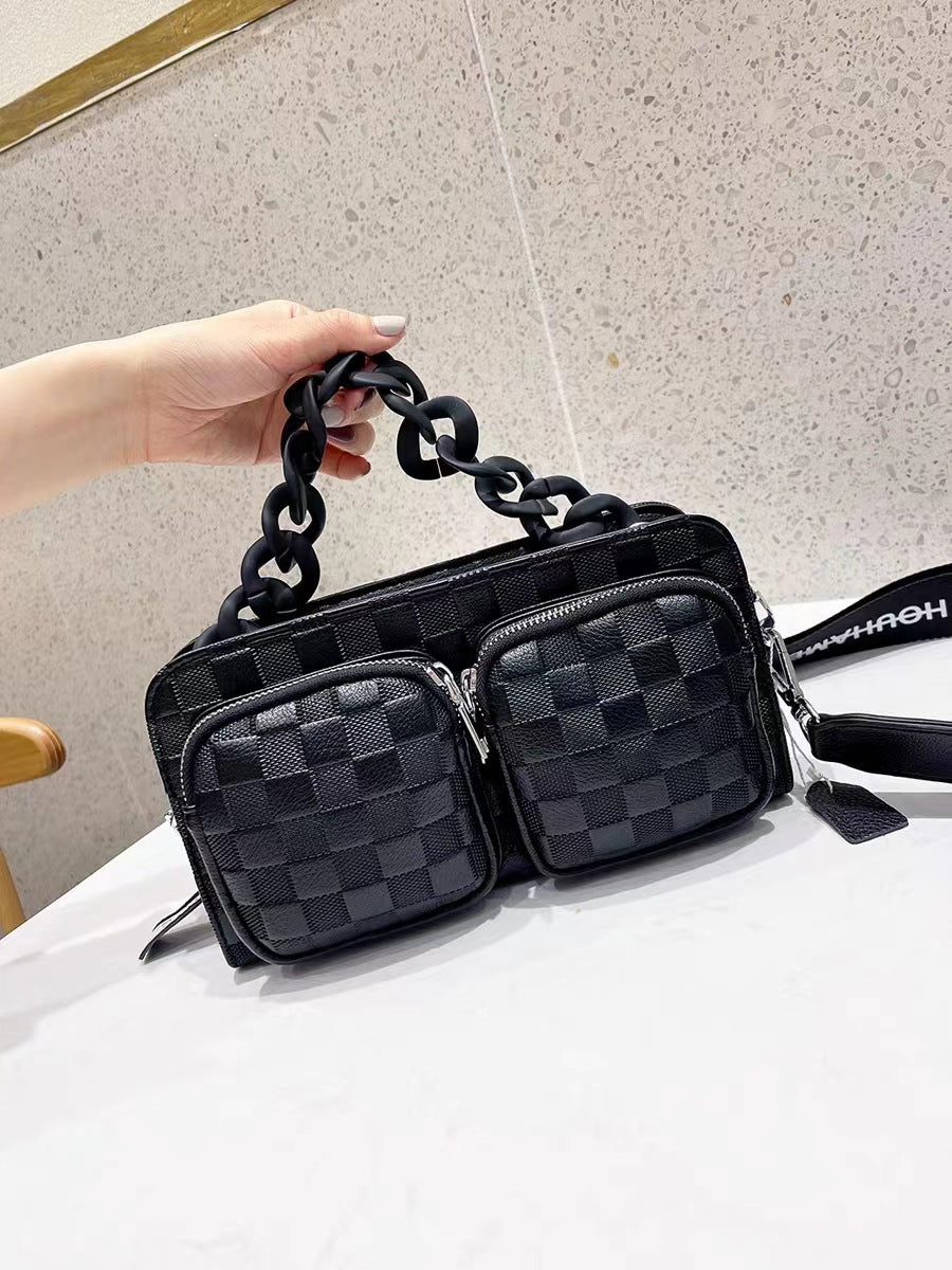 Women's Cowhide Diamond Fashion Chain High-grade Bags