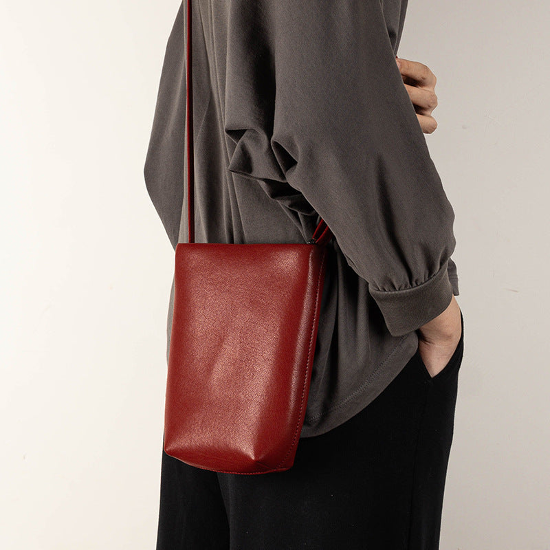 Women's Genuine Leather Retro Fashion Mobile Crossbody Bags