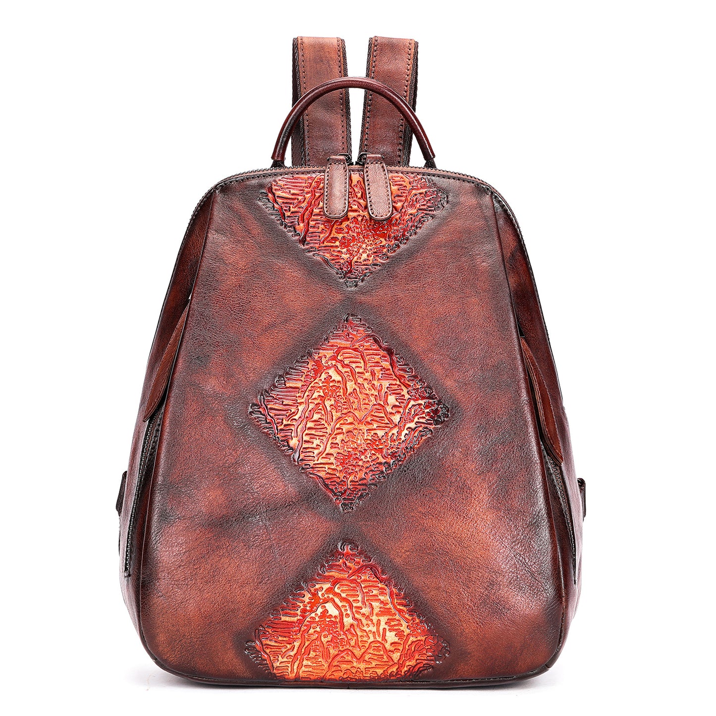 Women's Waster Retro Large Capacity Genuine Leather Backpacks