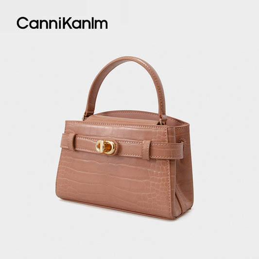 Women's Crocodile Pattern Size Portable Kelly Fashionable Crossbody Bags