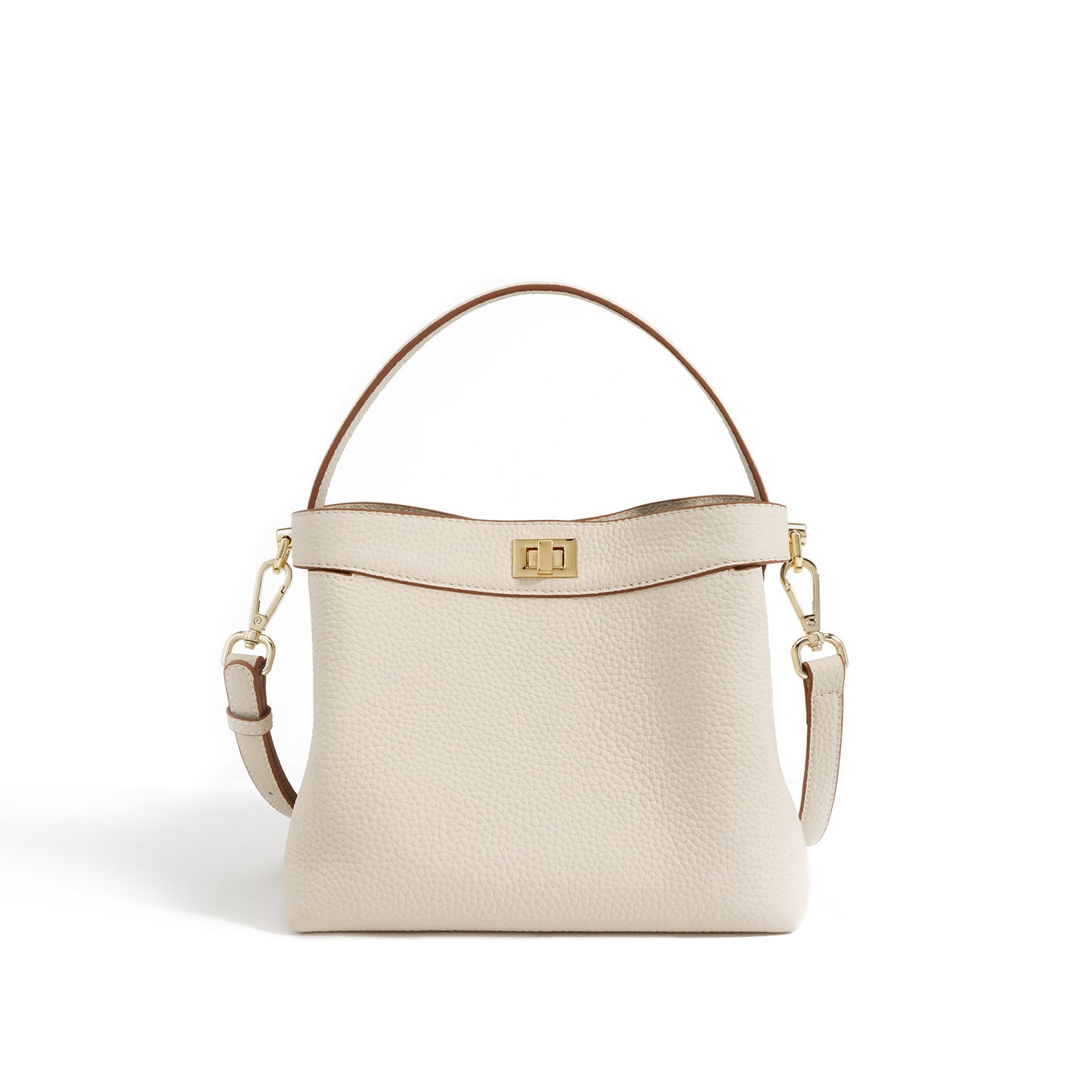 Women's Fashion Simple Temperament Commute Texture Female Bucket Bags