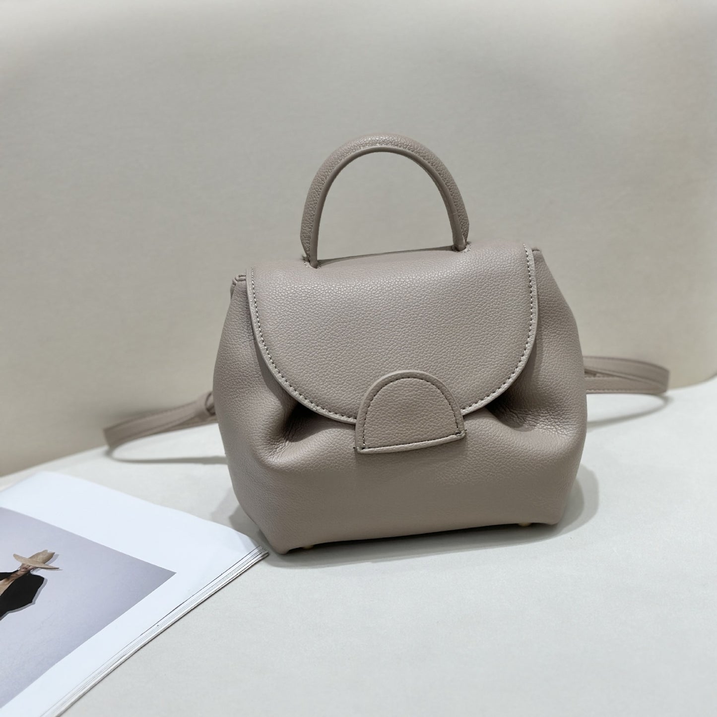 Lychee Pattern Contrast Color Smiling Face Handbags