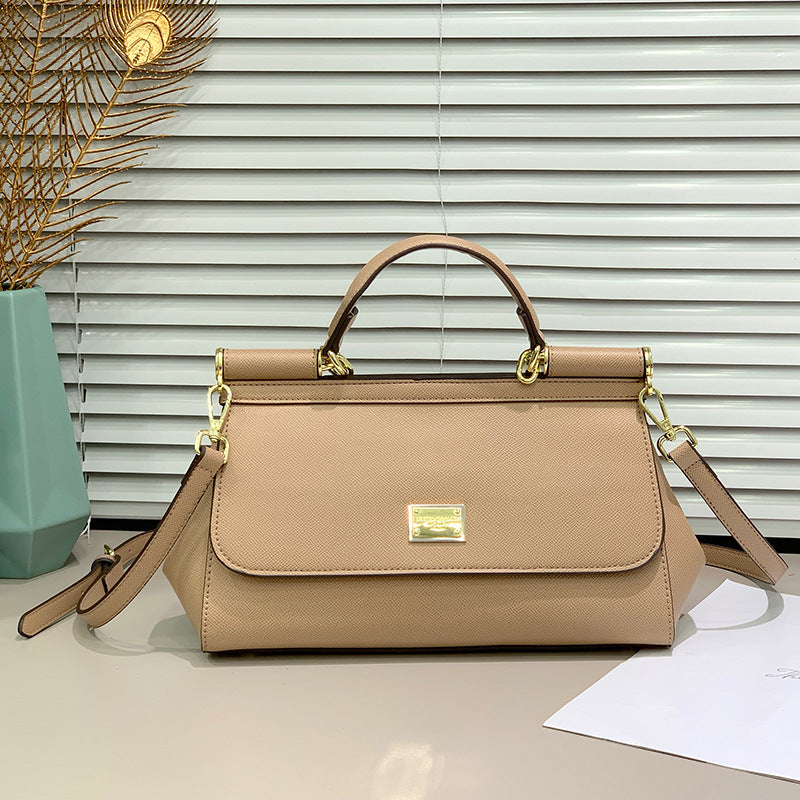 Women's Print Horizontal Solid Color Portable Cowhide Genuine Backpacks