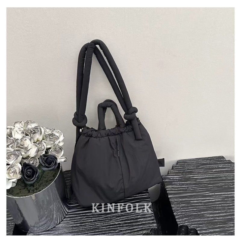 Down Cotton Padded Jacket Lightweight Large Shoulder Bags
