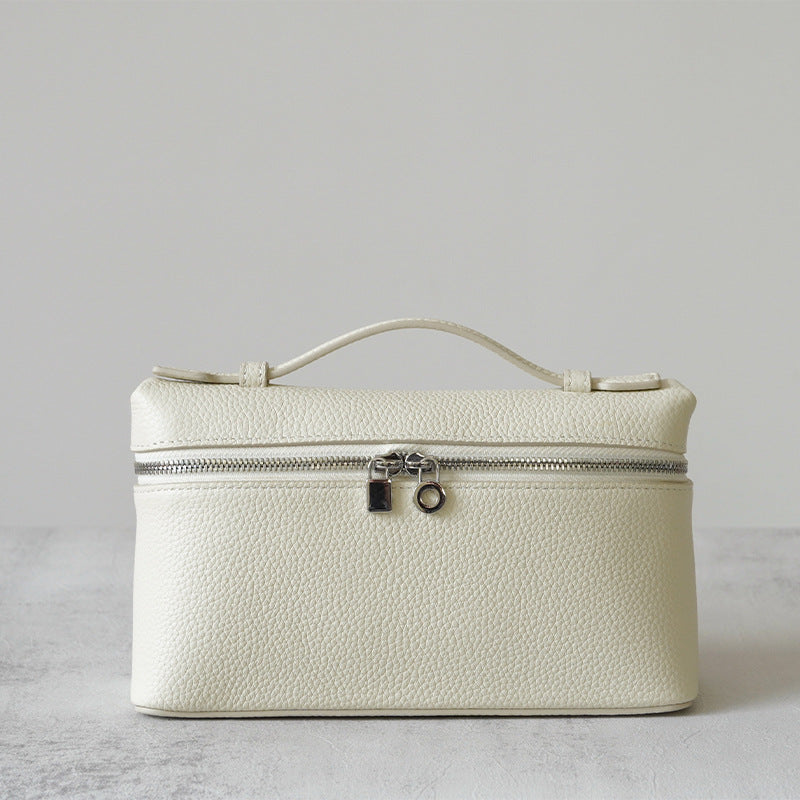 Women's High Quality Genuine Leather Lunch Box First Layer Crossbody Bags