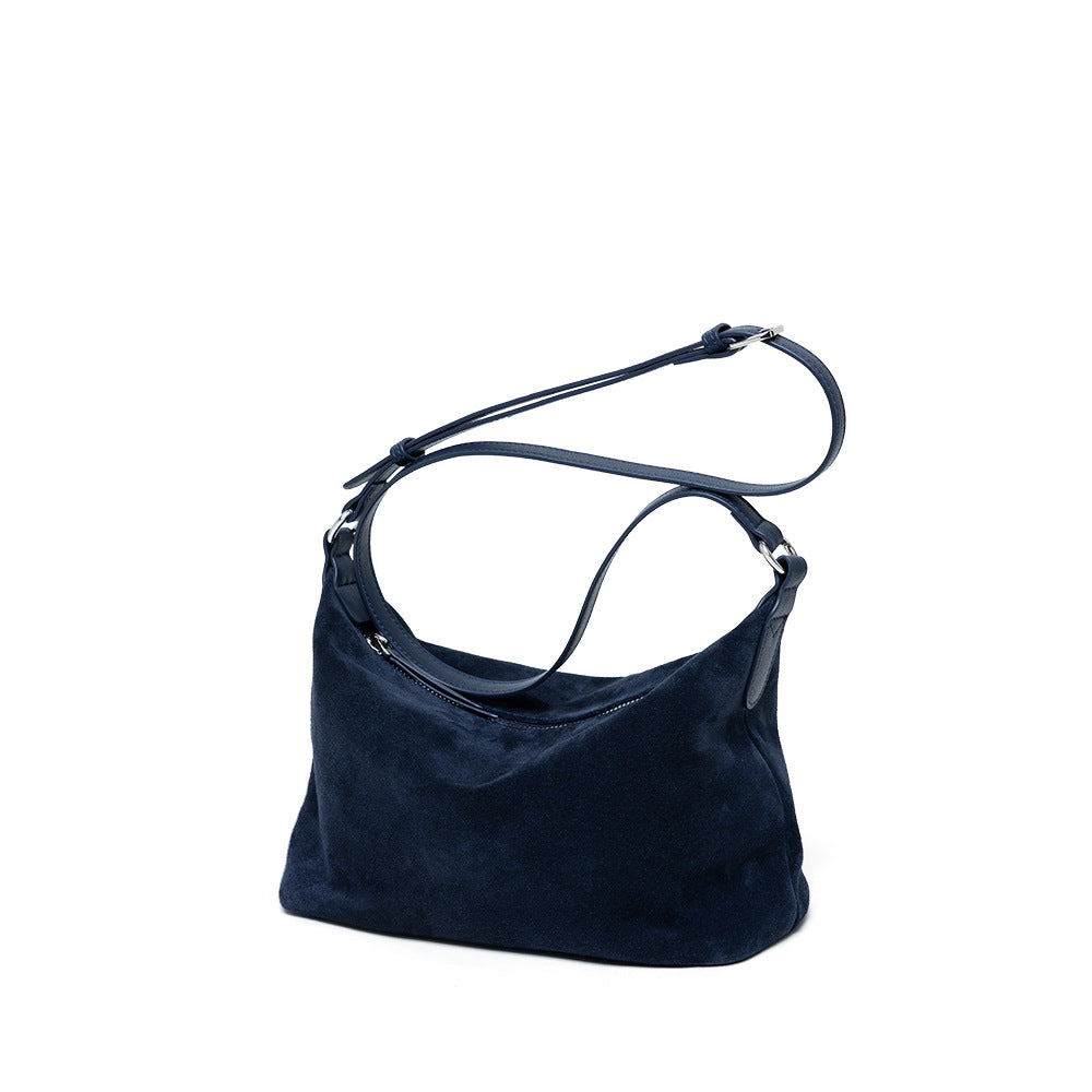 Comfortable Women's Underarm Frosted Cowhide One Handbags