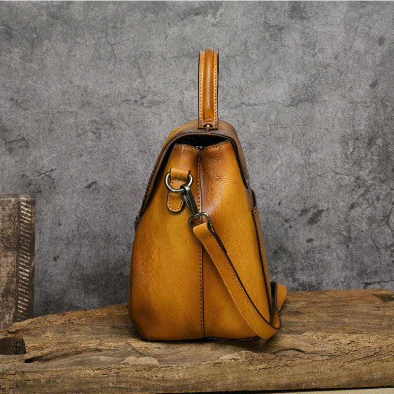 Artistic Chinese Style Retro Embossing Hand-rub Shoulder Bags