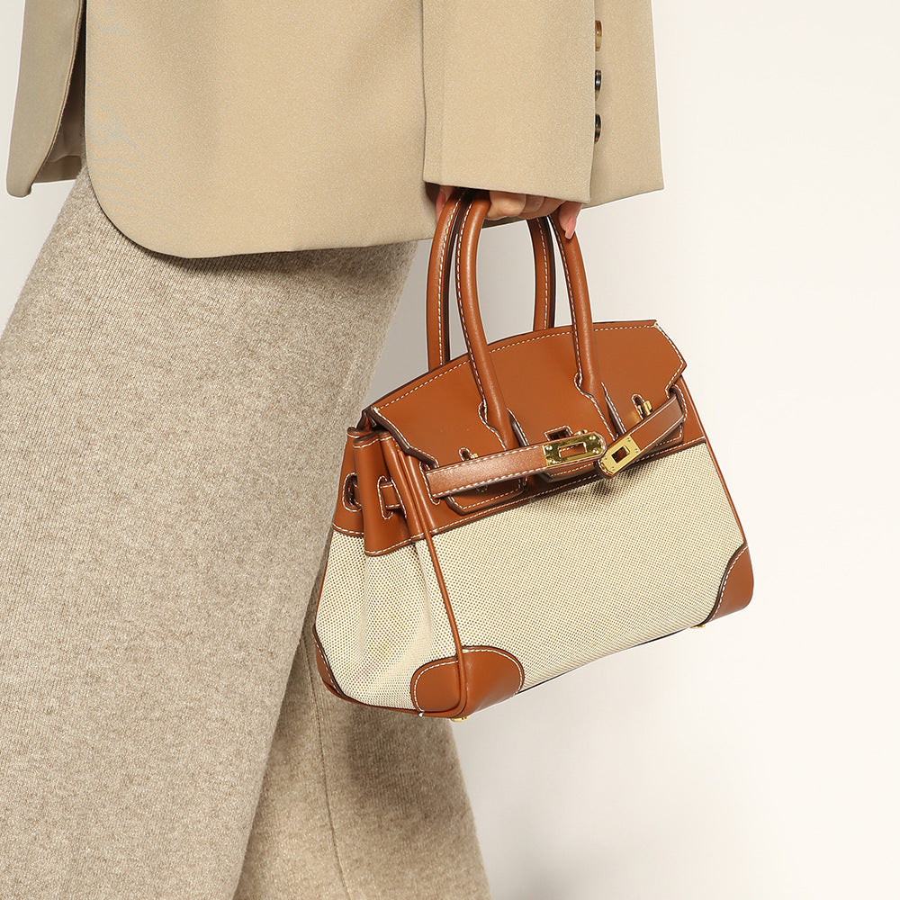 Women's Linen Mini Stylish Simple Versatile Portable Handbags