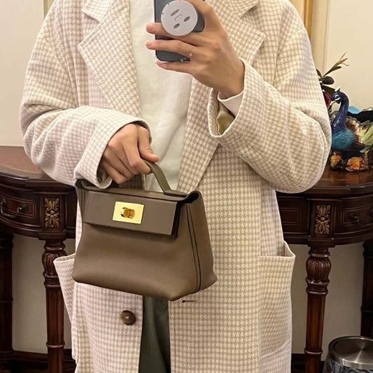 Women's Kelly Layer Cowhide Dumpling Wings Style Crossbody Bags