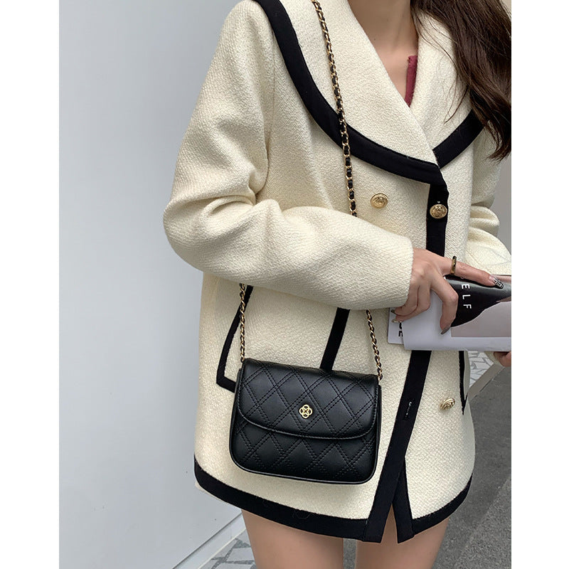 Women's Leather Classic Style Rhombus Chain Versatile Bags